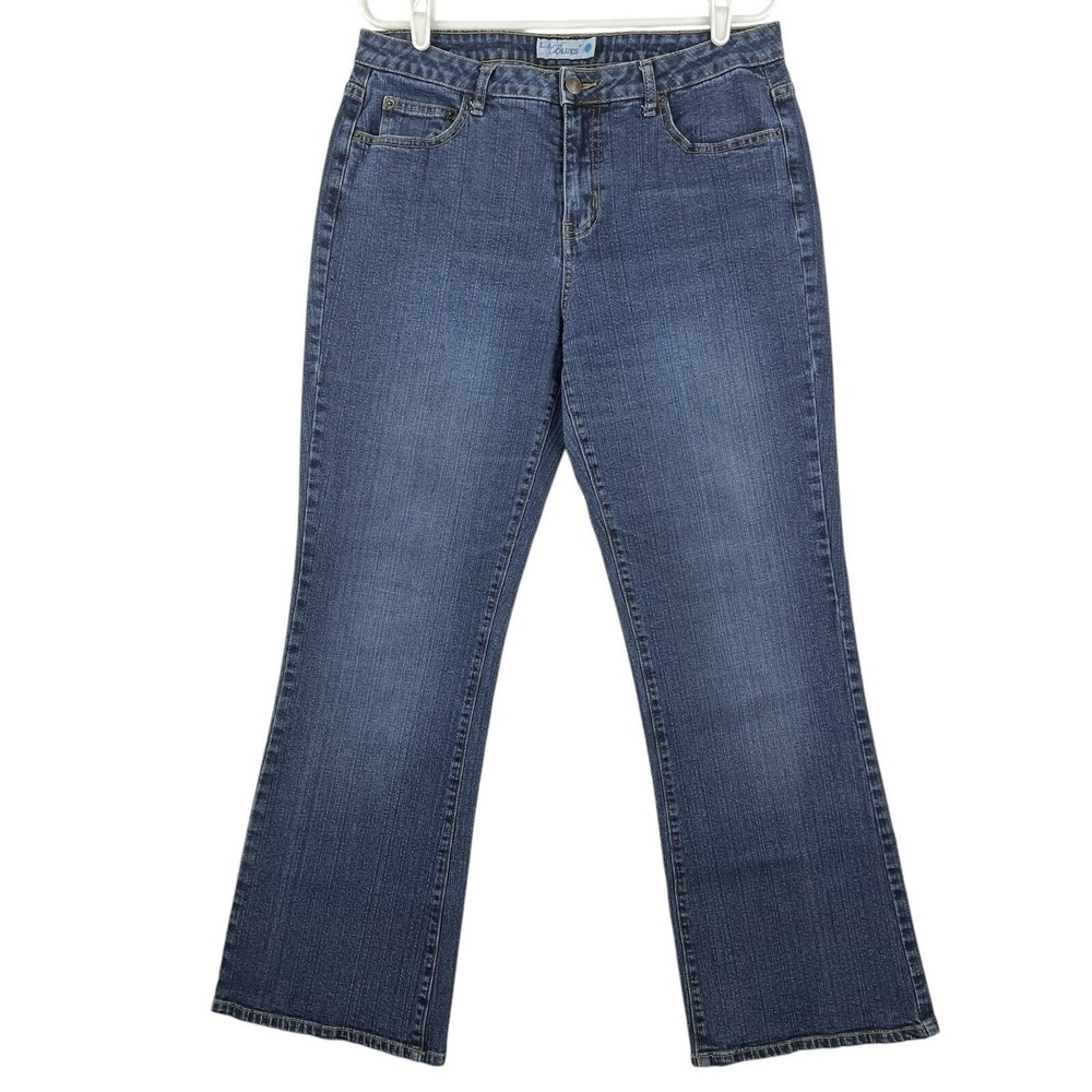 L. A. BLUES Women's Blue Denim Jeans Size 10M Stretch Boot-Cut Mid-Rise Mel Rose